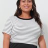 04 blusa de viscolycra listrada plus size
