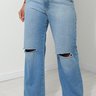 05 calca jeans wide leg rasgada no joelho